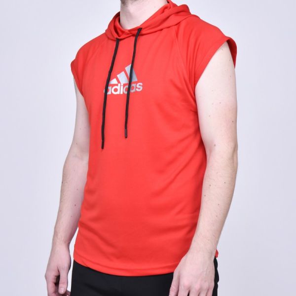 T-shirt with hood Adidas Red art bezf-1